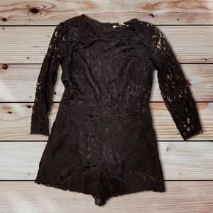 Black Lace Romper